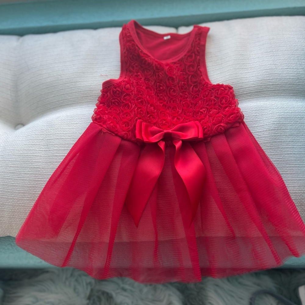 Red Stretchy Dog Dress
